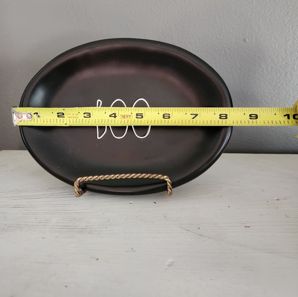 Black Boo Rae Dunn plate - Picture 2 of 2